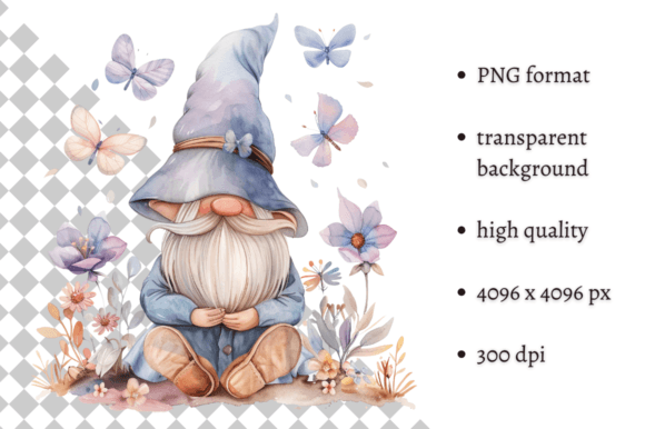 Download Watercolor Spring Floral Gnome Clipart - Floral gnome clipart Collection