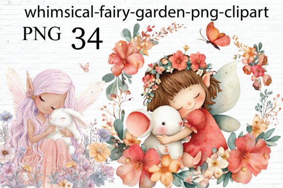 Download Whimsical Fairy Garden Clipart PNG - Premium Resources
