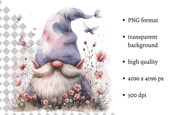Download Watercolor Spring Floral Gnome Clipart - Floral gnome clipart Collection