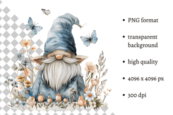 Download Watercolor Spring Floral Gnome Clipart - Floral gnome clipart Collection