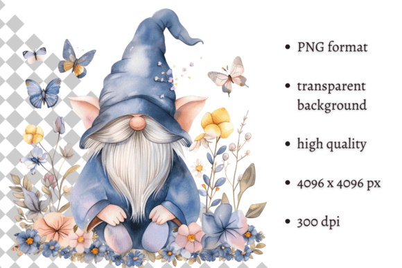 Download Watercolor Spring Floral Gnome Clipart - Floral gnome clipart Collection