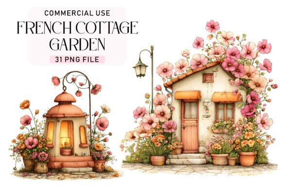 Download French Cottage Garden Clipart - Garden clipart Collection