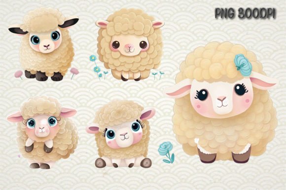 Download Watercolor Cute Sheep Clipart Bundle - Watercolor cute sheep clipart Collection