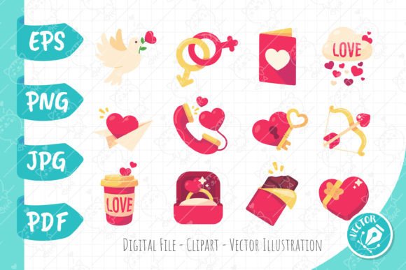 Download Valentine's Day Card Decorative Elements - Decorative elements Collection
